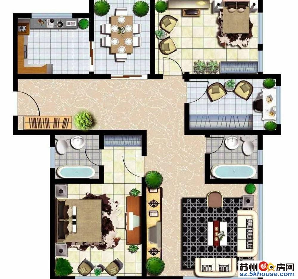 钻石家园2室1厅金装随时看房拎包入住