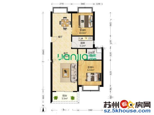 澜调国际 3室2厅 精装修 靠近体育公园 近地铁 靠永旺