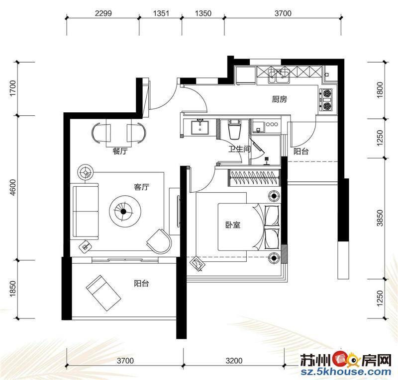 中海六区 精装2房 房东自住装修 拎包入住  近永旺 随时看