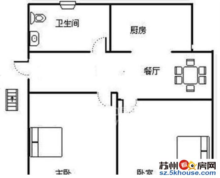 宝祥苑两房朝南楼层位置佳采光无遮挡房东诚心出租拎包入住