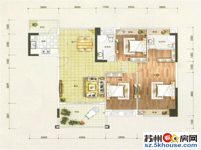 星光耀 实拍精装两房 南北通透 生活交通便利 有钥匙随时看房