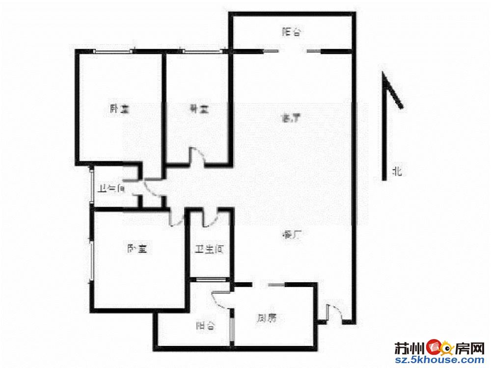 香格里拉旁百合花公寓住宅4房2卫 价格3800