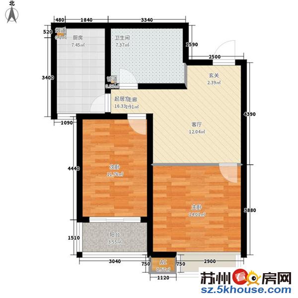 木渎香港街馨乐花园精装两房 随时看房 拎包入住 可押一付一