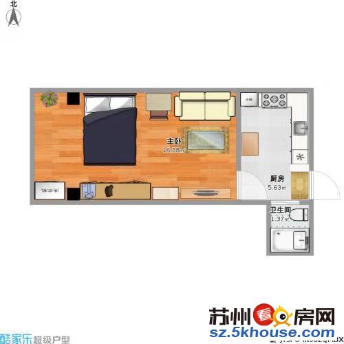 石湖东路双地铁口 吴中商城旁 凯悦大厦 精装一室 拎包入住