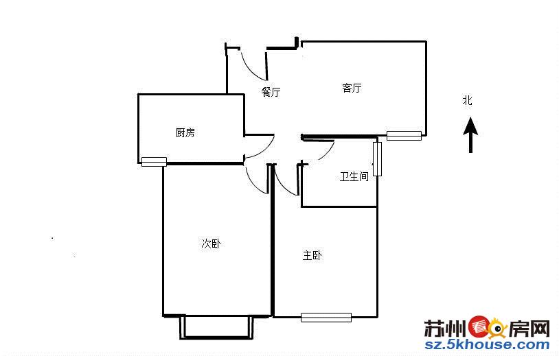 富强新苑 2室2厅 毛坯