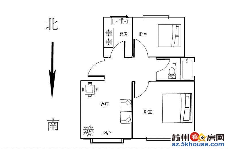 华通花园三区2室1厅出租1550元