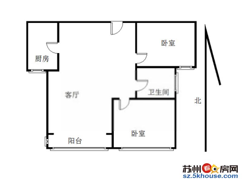 苏锦地铁口 苏锦二村 精装两室 平江万达 拎包入住 押一付一