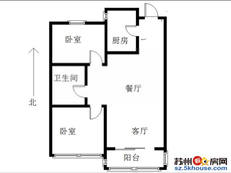 苏锦地铁口 橘子国花园 精装两室 平江万达 两房朝南押一付一