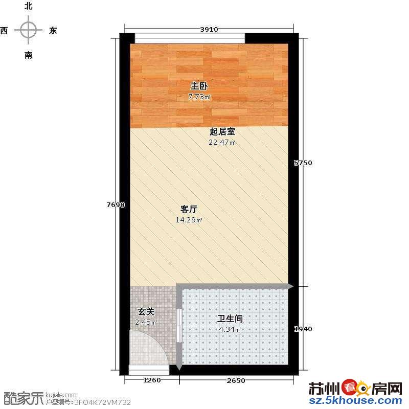 乐嘉汇商务广场朝南精装一房自住配置品牌家电干净整洁生活便利