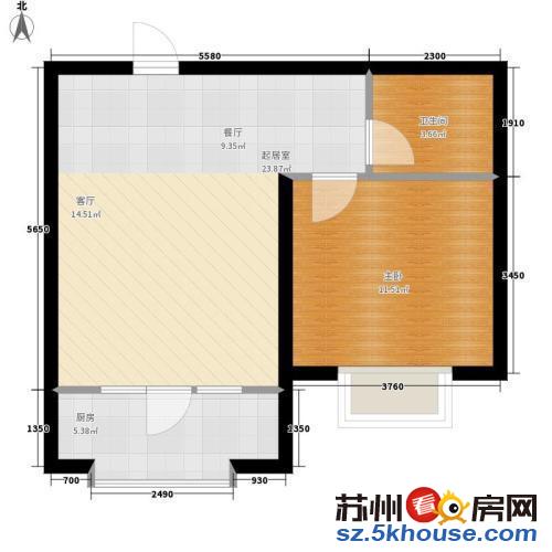 汇豪国际单身公寓 客卧分离 交通便利 拎包入住 可押一付一