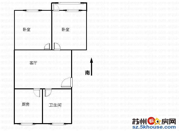 里河新村1楼1室1厅1卫家具家电齐全精装修拎包入住1600元