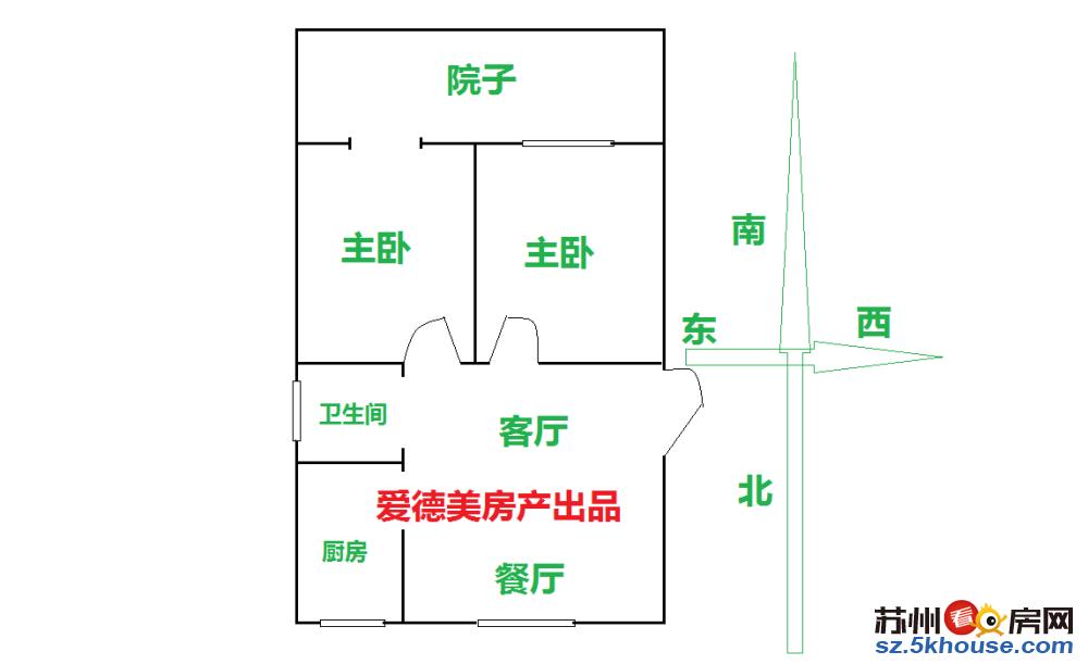 东中市人民路交叉口三楼精装修三全2室1厅1卫采光好交通便利