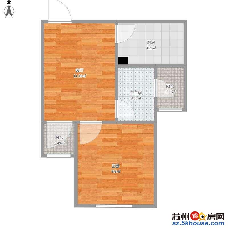 精装标间 近苏职大 4号线地铁 无中芥费 押一付一 拎包入住