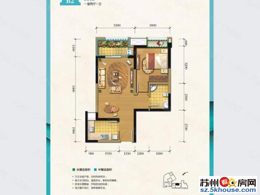 丰隆城市中心 兆润云顶汇统装1房靠近月光码头出行方便新房出租