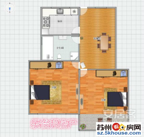 新上观前街一室一厅带阁楼 独厨独卫 全新装修  真实图片