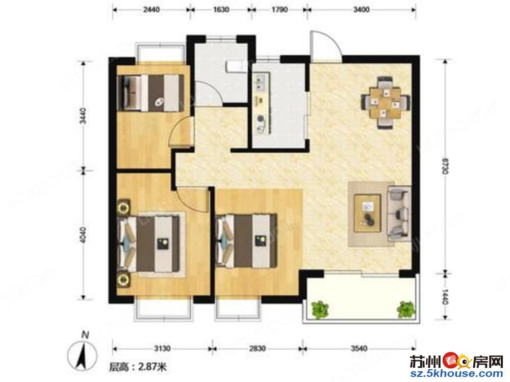 中海社区6区 房东全新自住装修 现代简约装修 看房有钥匙