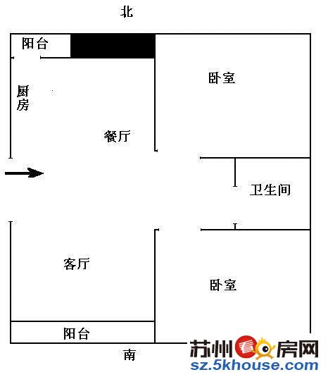 阳光水榭旁S半岛 精装两室两厅一卫2500 清爽温馨 拎包住