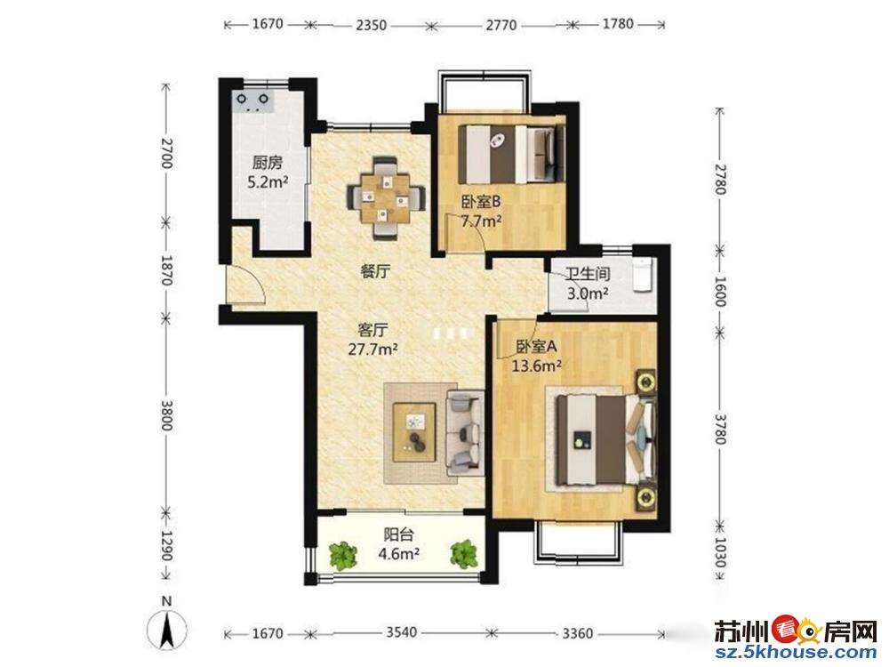 恒达清水园 2房2卫 近姚桥新苑 建鑫铂客 港龙 随时看房