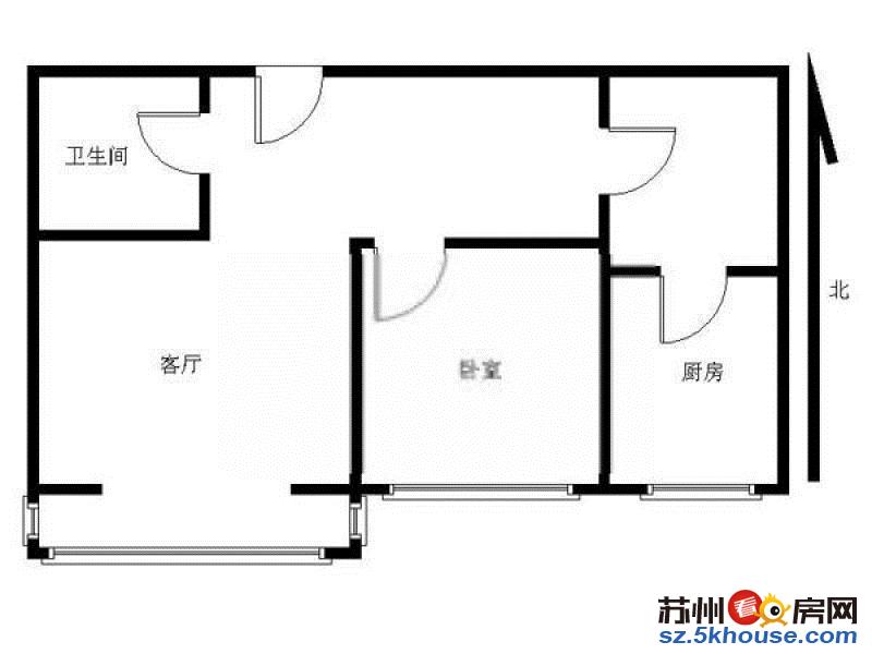 南门沃尔玛 人民路精装一室 押一付一 团结桥地铁口 朝南整租