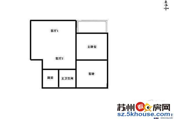 地铁口 新升新苑 精装2房朝南家具家电齐全