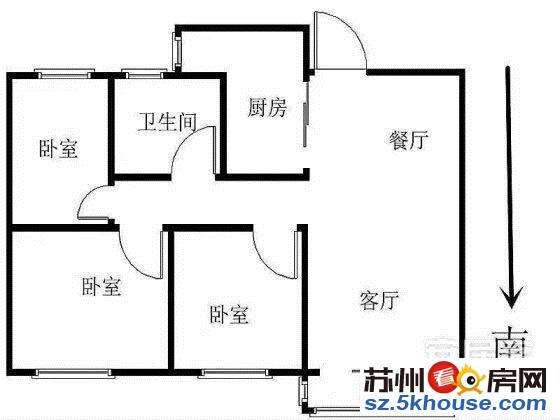 经济实惠价格便宜 埭宝园三室一厅家电齐全