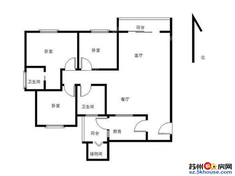 苏州大学万科美好广场欧尚超市科技园附近 三房朝南随时看房