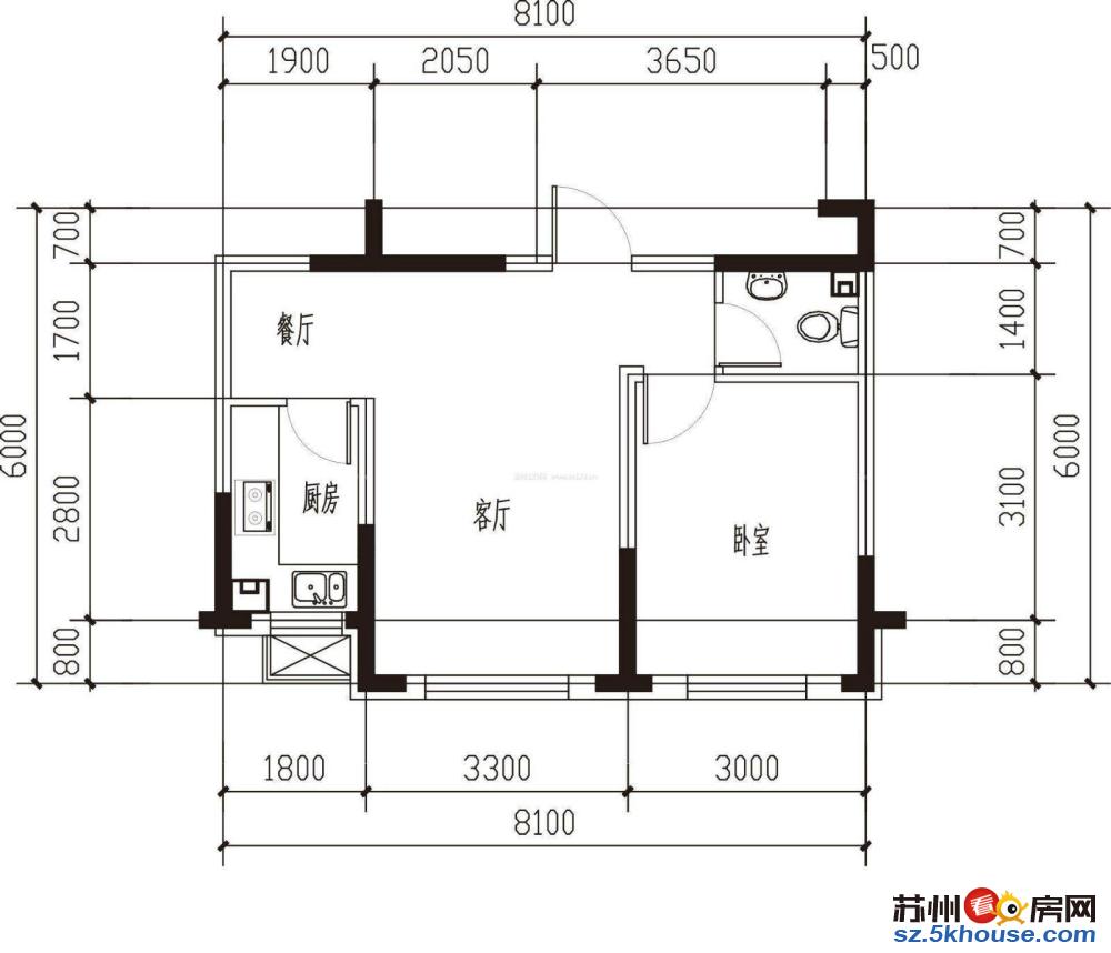 月付皮市街白塔西路观前街玄妙观北寺塔市立医院 皮市街精装1室