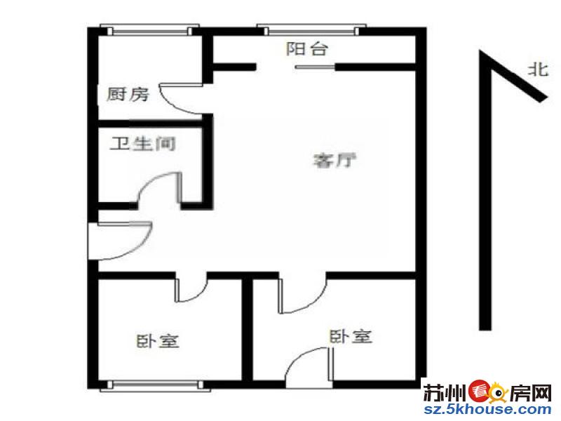 可月付 石路步行街 南浩街 精装两室  拎包入住 干净清爽