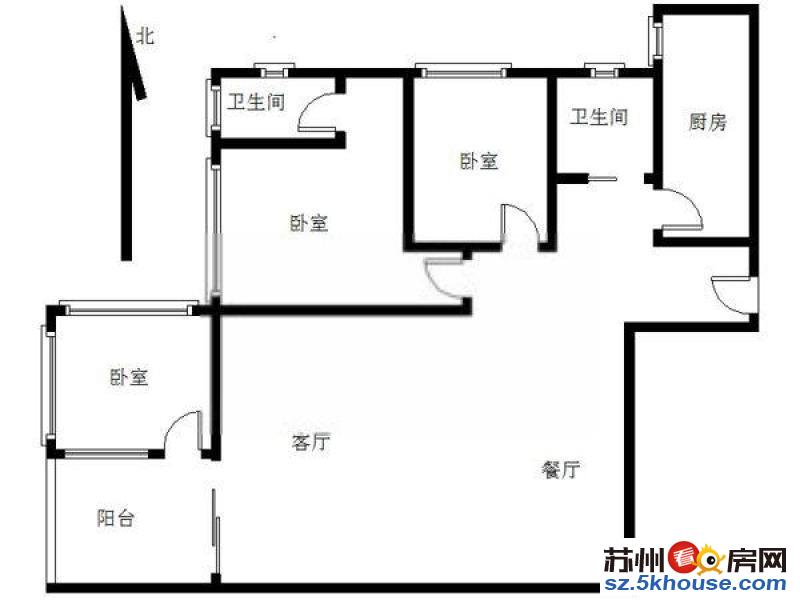 桐泾南路 公园天下 桐泾公园轻轨口 精装三室出租 押一付一