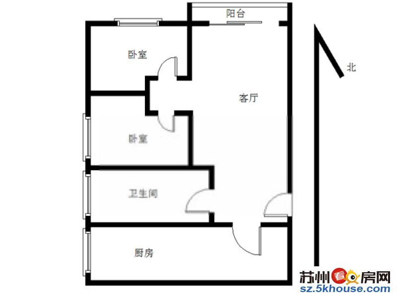 西环路沿线 广大家园 精装两房 可月付可短租 金螳螂 附二院