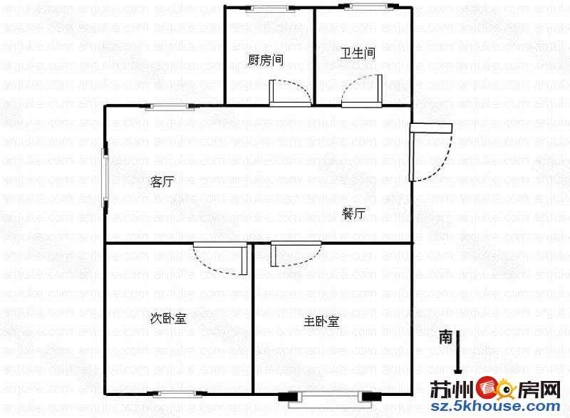 桐泾南路 新康花园 精装2房 押一付一 桐泾公园 胥江路轻轨