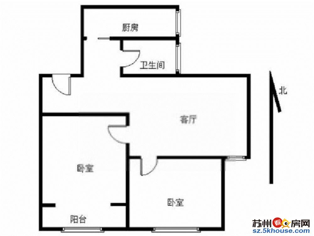 新沧花园 精装2房 桐泾南路 2号线劳动路 带彩香石路