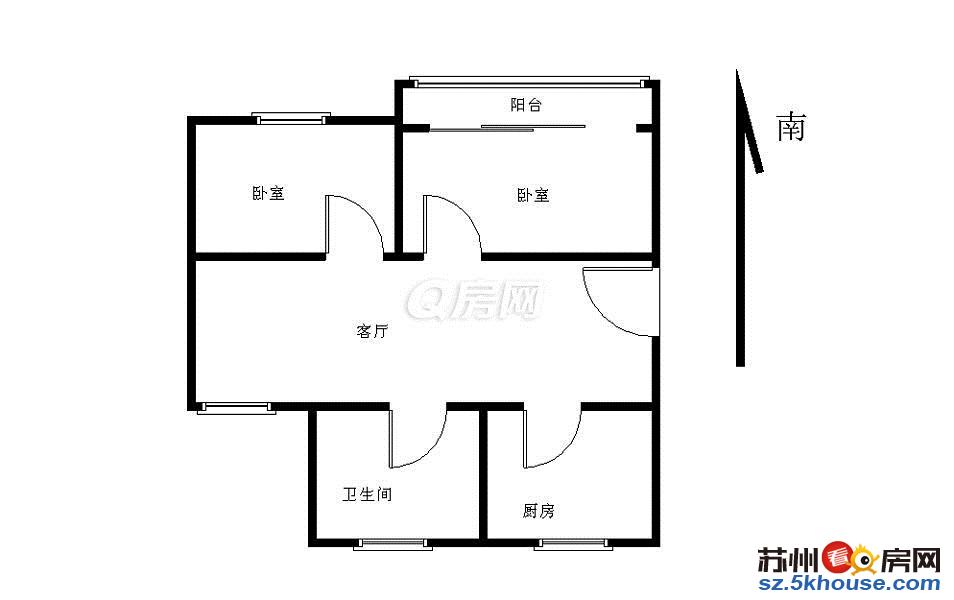 东环地铁口 葑门路精装朝南两房 拎包即住 家电齐全