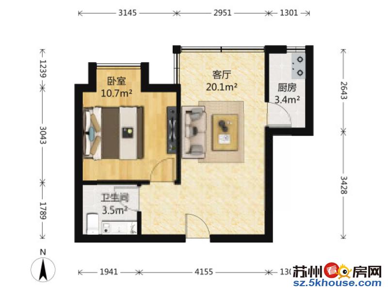 飘一路 东港二村 东环新村 东环地铁口 精装一室 随时看房