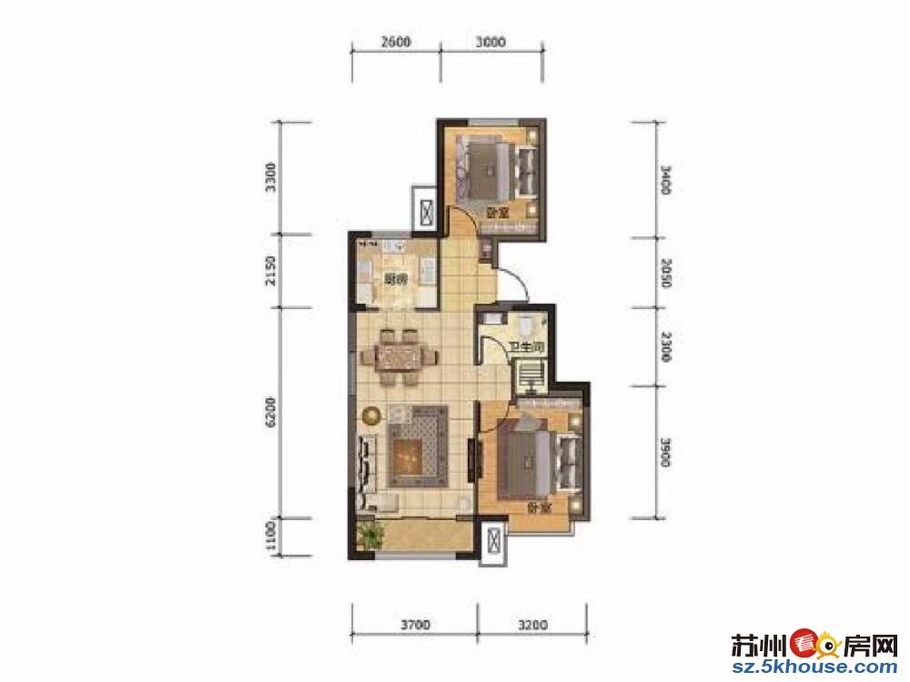 新升新苑精装2房 小区设施全 出门地铁口 有钥匙可随时看房