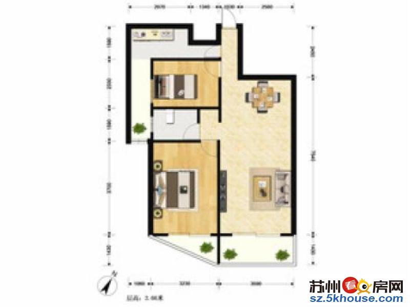 全屋美罗天都花园88平景观2房地铁口随时看房拎包入住