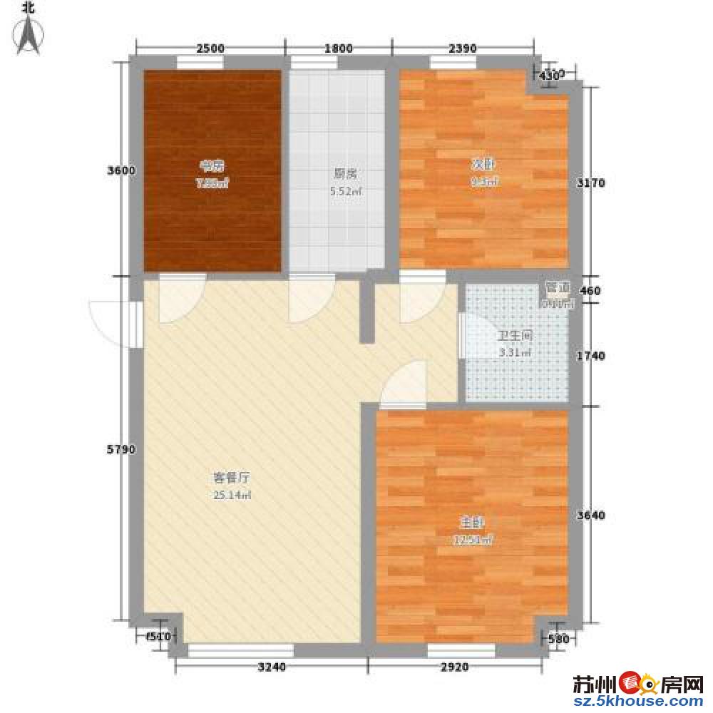 金鸡湖畔国金大厦旁圆融丰隆城市中心精装一居室中央空调带地暖