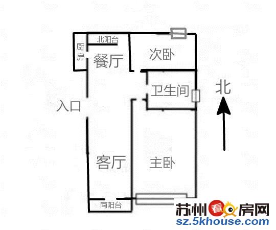 近石湖公园吴中万达  精装2房急租 房屋干净清爽 拎包入住