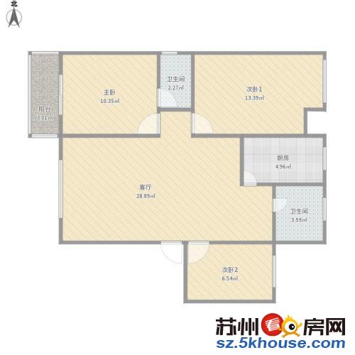 娄葑东振路科技园通园新村 金益新村自住三房家电齐全看房方便