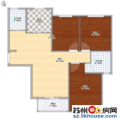 桐芳苑 市立医院东区 拙政园狮子林 观前街 三中 平江路三室