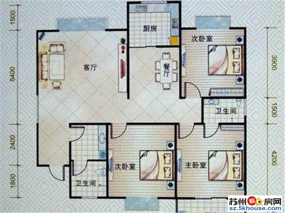 天裕人家地铁口精装三房万科金域平江家电家具齐全拎包入住