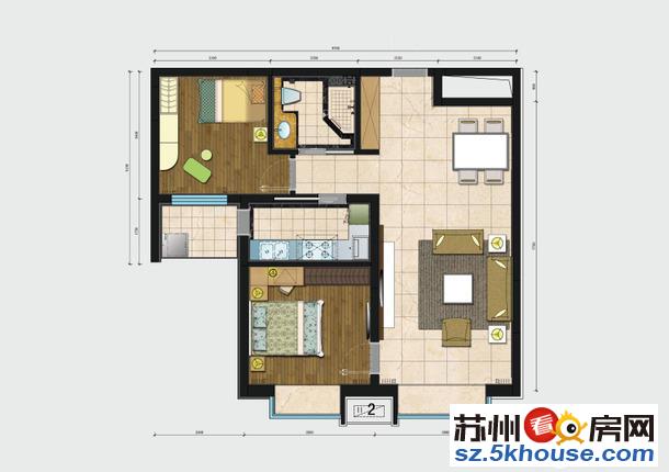 雀梅花园小户精装修2室家具家电齐全看房方便 拎包即可入住