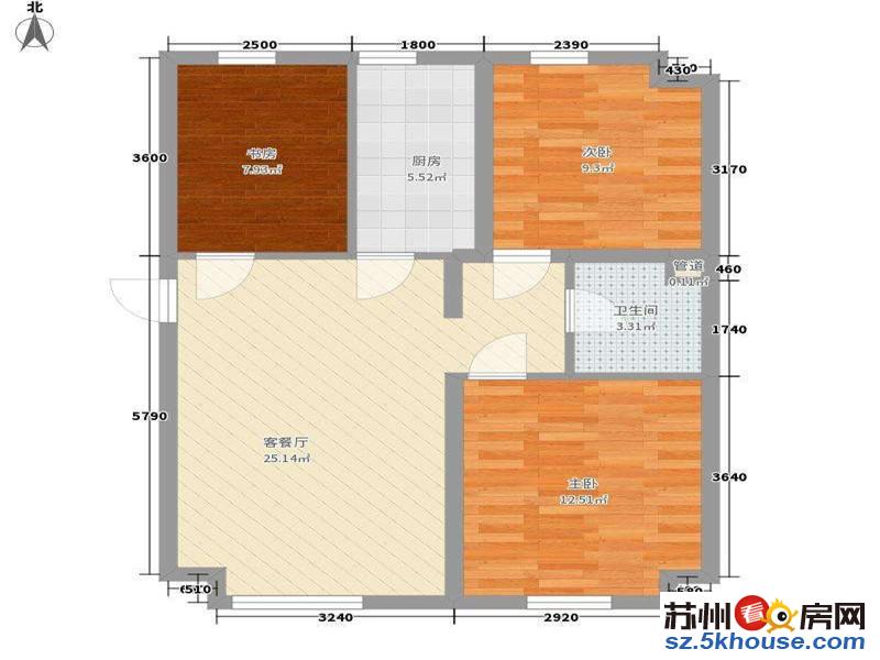 东方花园 精装两房朝南 拎包入住 有钥匙随时看房 靠近一号线