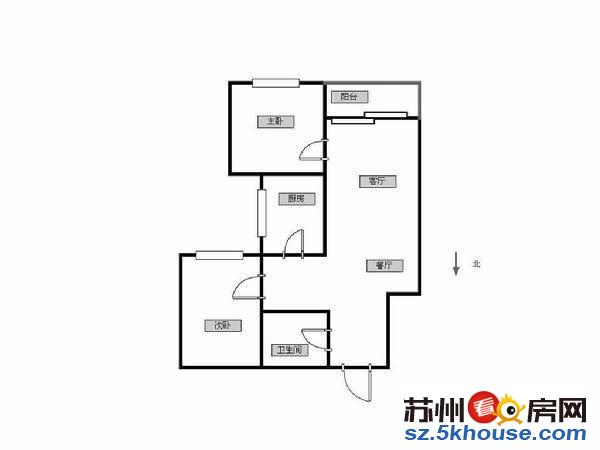 二号线 劳动路地铁口 新沧花园 精装两室 家电齐全 拎包入住