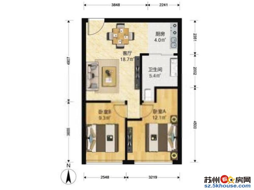 西环路 三元三村 两房朝南 只要1700 采光很好 拎包入住