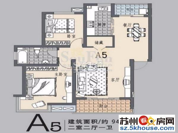 桐泾北路万豪酒店旁 宜家风格两室 押一付一干净清爽 随时看房