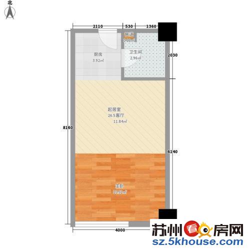 胥口胥江一号 精装一房 随时看房拎包入住可押一付一全新家居