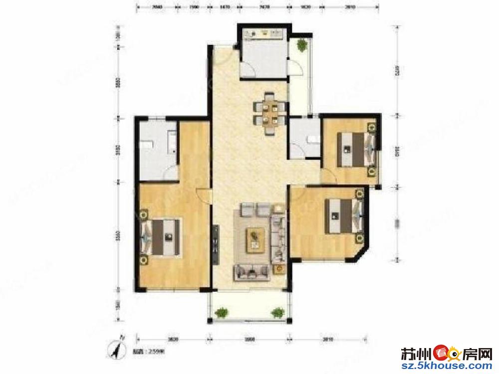 园区娄葑 国际科技园 园区一中 双湖广场 随时看房 拎包入住