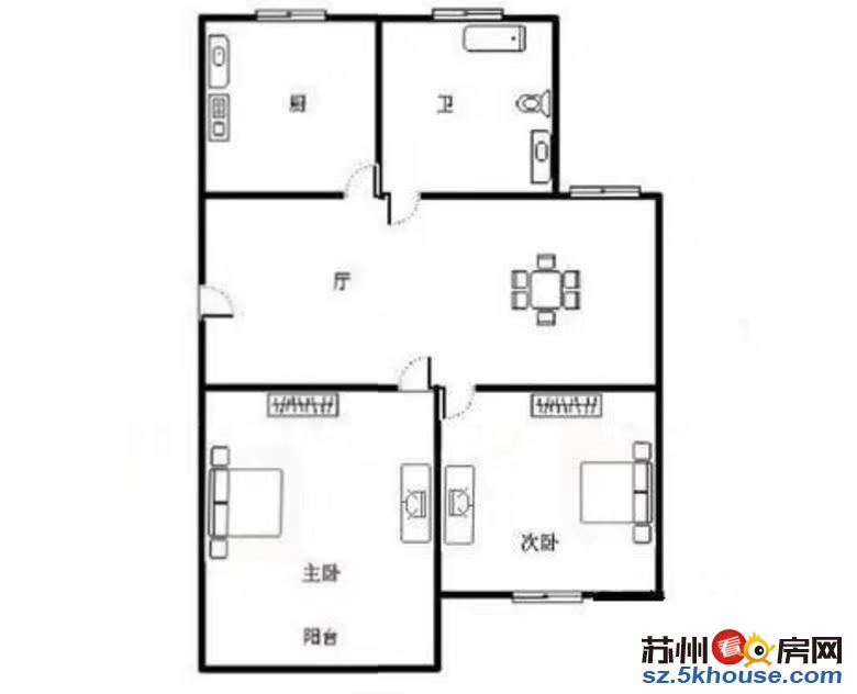 张泾一区 两室一厅 精装修 家具家电齐全 拎包入住