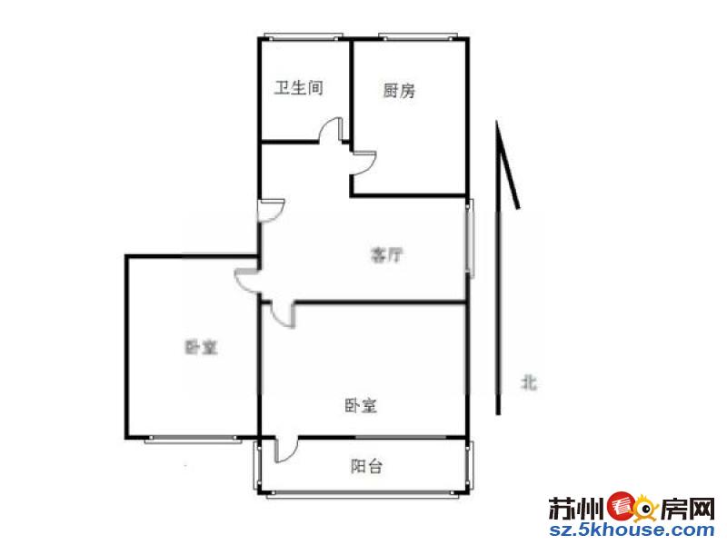 押一付一 观景新村 带独立电动 两房朝南一样大 拎包入住